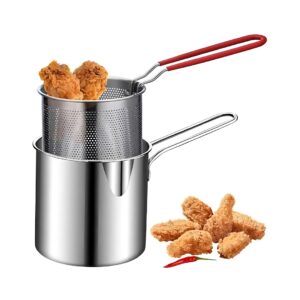 Olla Vertical Mini Freidora Acero Inoxidable 2 En 1 Fritura