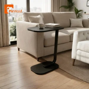 Mesa Auxiliar de Sofa o Cama Tipo C - Negro